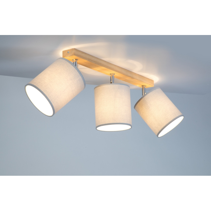 Φωτιστικό σποτ APRILLIA 3xE27/25W/230V δρυς γκρι