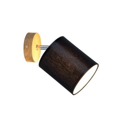 Επιτοίχιο φωτιστικό σποτ APRILLIA 1xE27/25W/230V δρυς/μαύρο