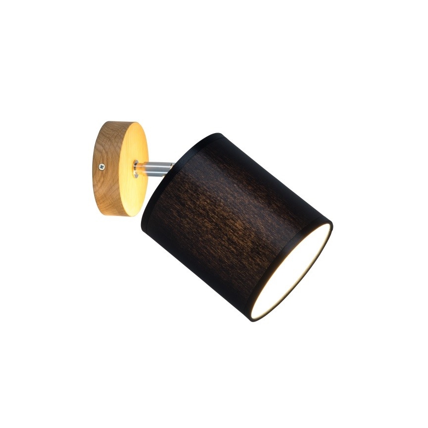 Επιτοίχιο φωτιστικό σποτ APRILLIA 1xE27/25W/230V δρυς/μαύρο