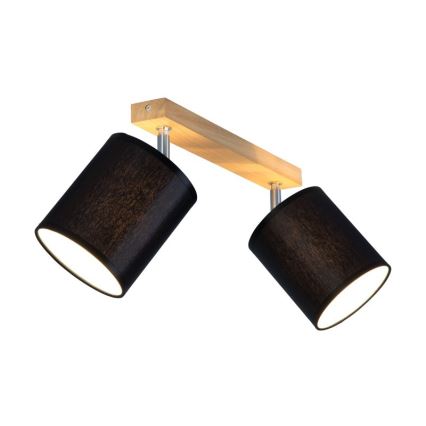 Σποτ φωτιστικό APRILLIA 2xE27/25W/230V δρυς μαύρο