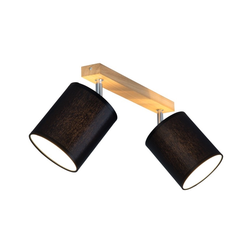 Σποτ φωτιστικό APRILLIA 2xE27/25W/230V δρυς μαύρο