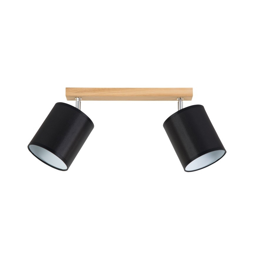 Σποτ φωτιστικό APRILLIA 2xE27/25W/230V δρυς μαύρο