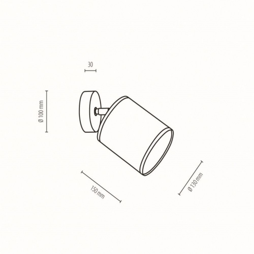Επιτοίχιο φωτιστικό σημείου JUTE 1xE27/25W/230V