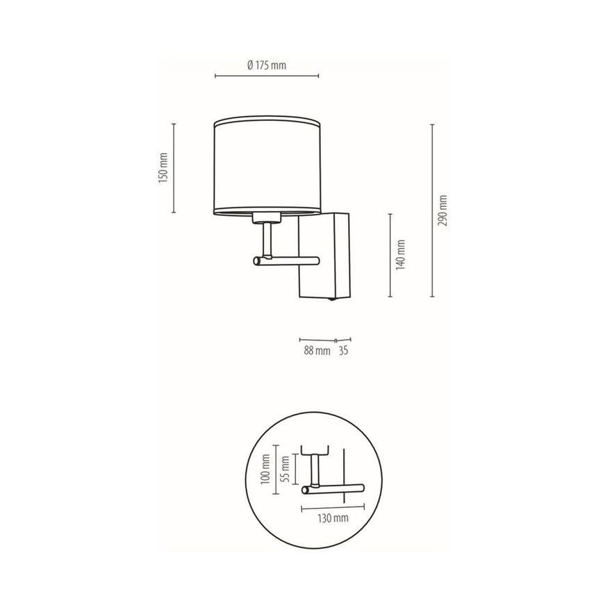 Επιτοίχιο φωτιστικό BOHO 1xE27/25W/230V δρυς