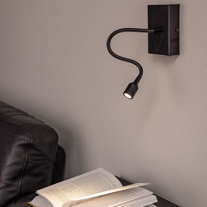 Φωτιστικό τοίχου LED LECTOR LED/2,5W/230V μαύρο