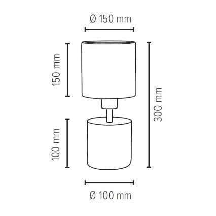 Επιτραπέζιο φωτιστικό STRONG ROUND 1xE27/25W/230V από σκυρόδεμα