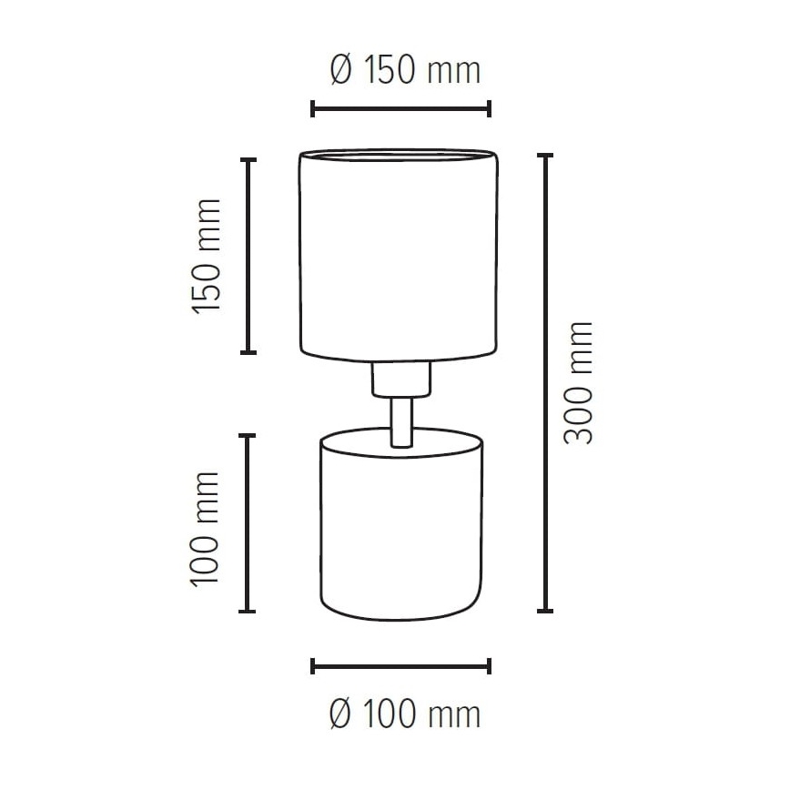 Επιτραπέζιο φωτιστικό STRONG ROUND 1xE27/25W/230V από σκυρόδεμα