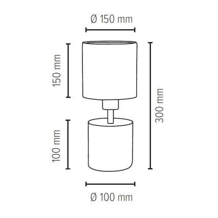 Επιτραπέζια λάμπα STRONG ROUND 1xE27/25W/230V