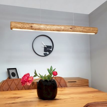 Led Dimmable κρεμαστό φωτιστικό οροφής LUCAS LED/25,5W/230V πεύκο