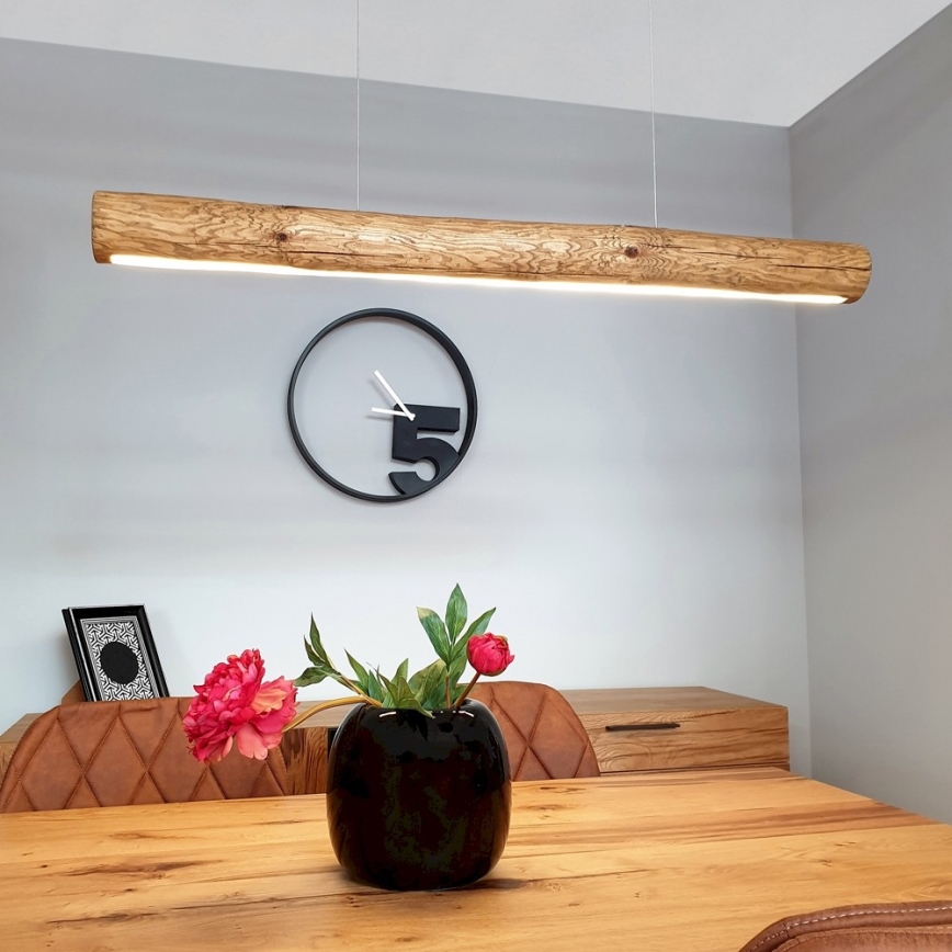 Led Dimmable κρεμαστό φωτιστικό οροφής LUCAS LED/25,5W/230V πεύκο