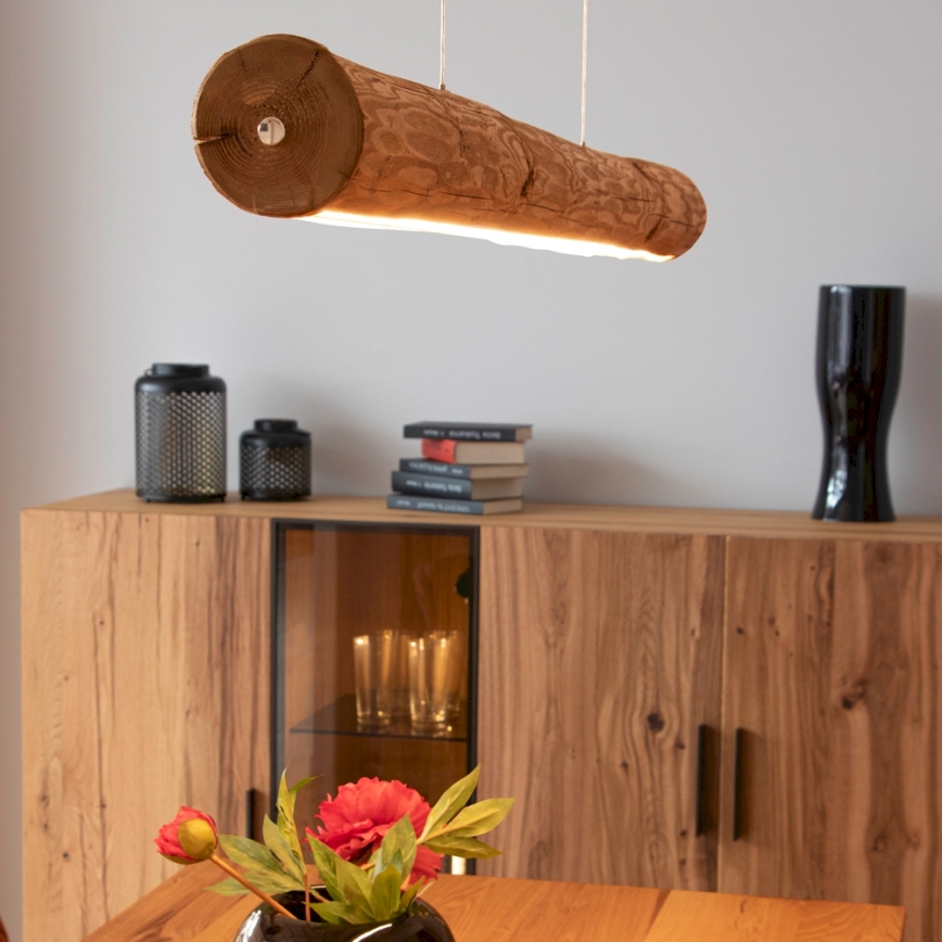 Led Dimmable κρεμαστό φωτιστικό οροφής LUCAS LED/33W/230V πεύκο