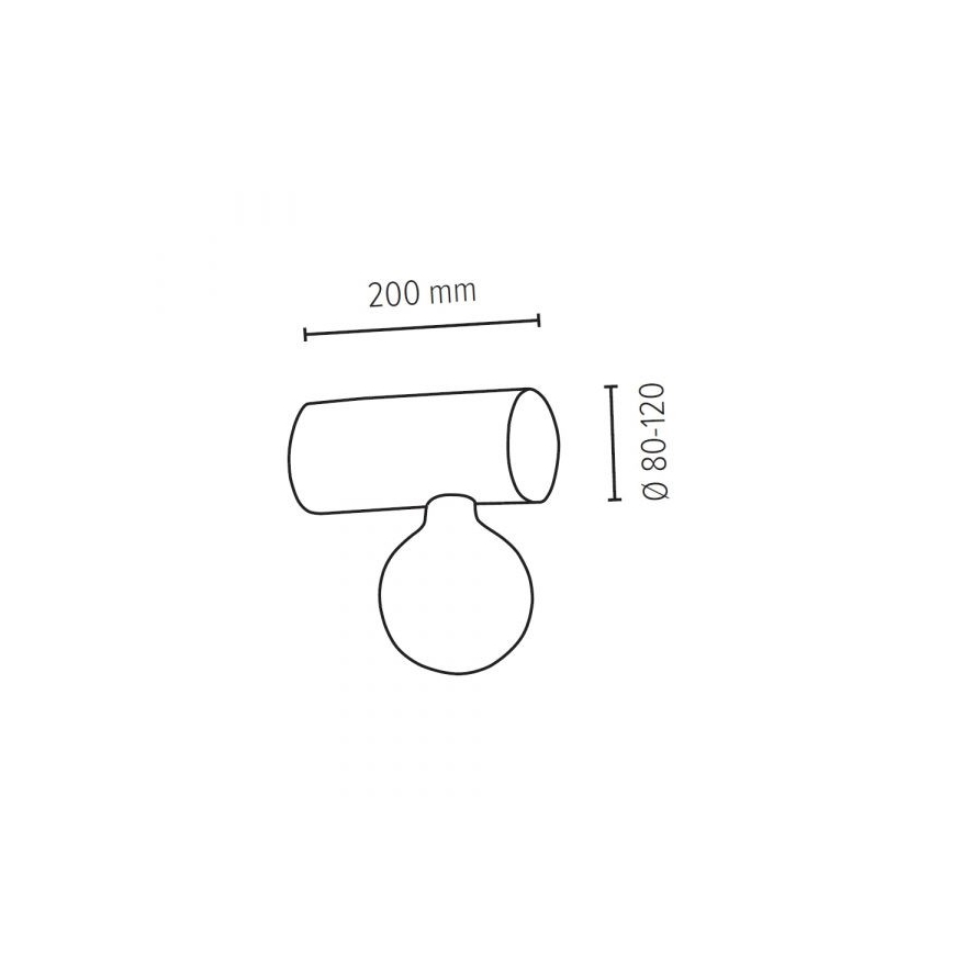 Φωτιστικό τοίχου TRABO 1xE27/25W/230V πεύκο