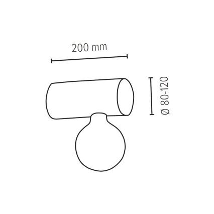 Επιτοίχιο φωτιστικό TRABO 1xE27/25W/230V