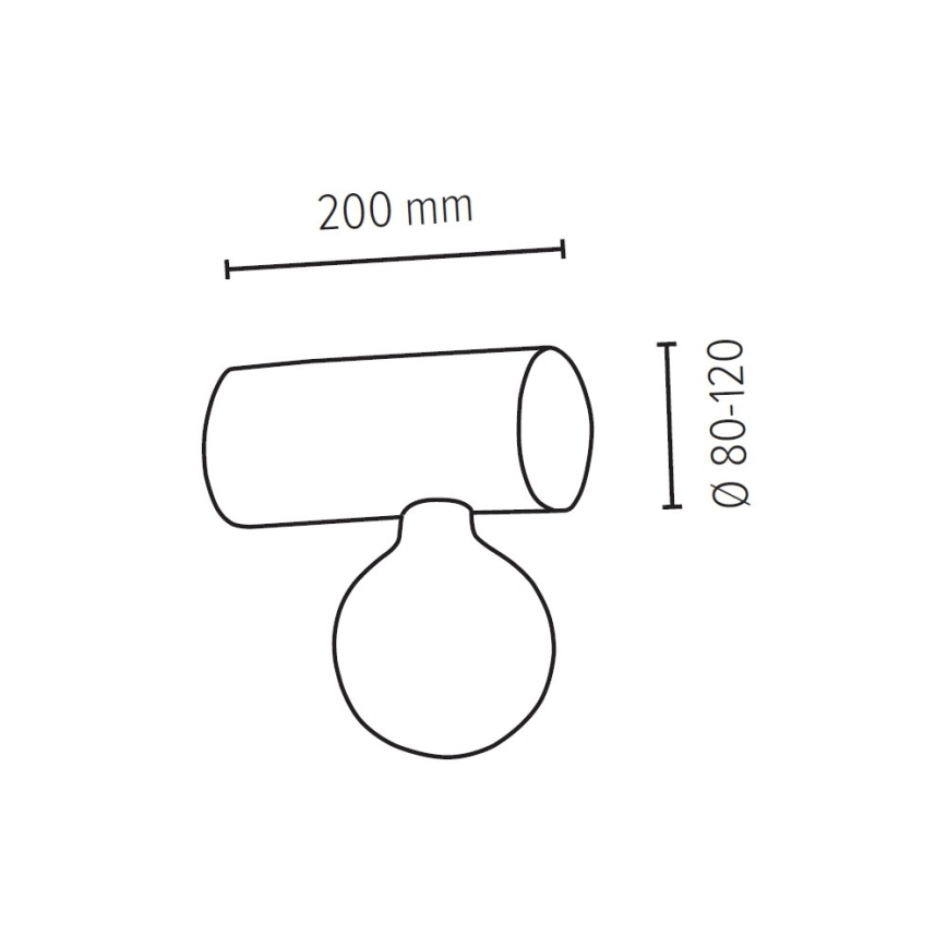 Επιτοίχιο φωτιστικό TRABO 1xE27/25W/230V