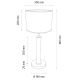 Eπιτραπέζιο φωτιστικό BENITA 1xE27/60W/230V 61 cm κρεμ/δρυς – FSC πιστοποιημένο