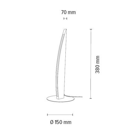 Επιτραπέζια λάμπα dimming LED DUBAI LED/4W/230V δρυς – FSC πιστοποίηση