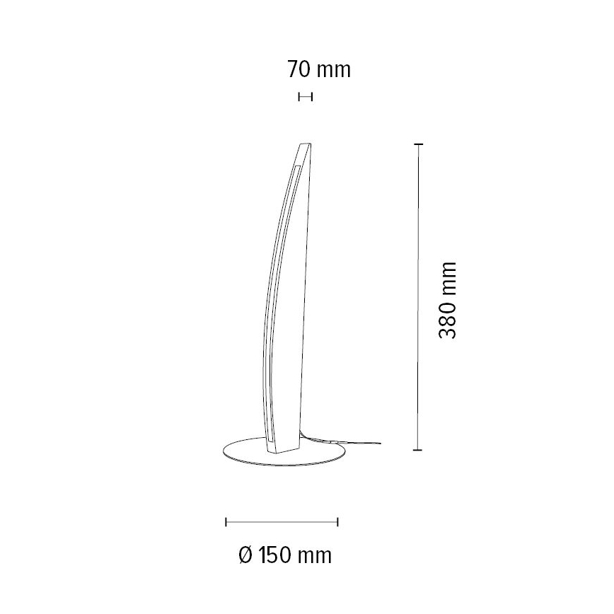 Επιτραπέζια λάμπα dimming LED DUBAI LED/4W/230V δρυς – FSC πιστοποίηση