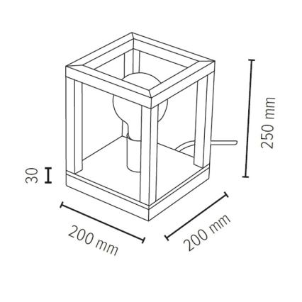 Eπιτραπέζιο φωτιστικό KAGO 1xE27/60W/230V ματ δρυς