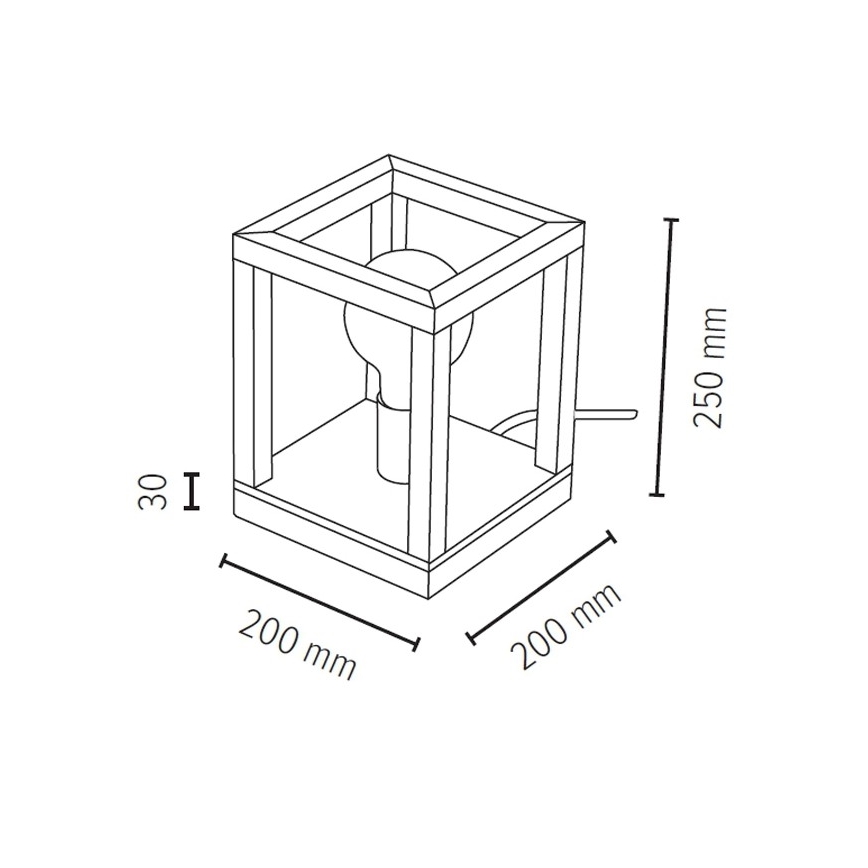 Eπιτραπέζιο φωτιστικό KAGO 1xE27/60W/230V ματ δρυς