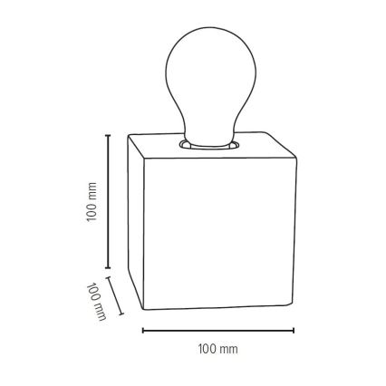 Επιτραπέζια λάμπα TRONGO SQUARE 1xE27/25W/230V