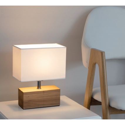 Eπιτραπέζιο φωτιστικό THEO 1xE27/25W/230V δρυς