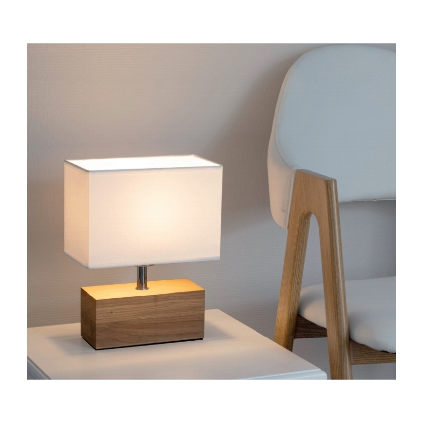 Eπιτραπέζιο φωτιστικό THEO 1xE27/25W/230V δρυς