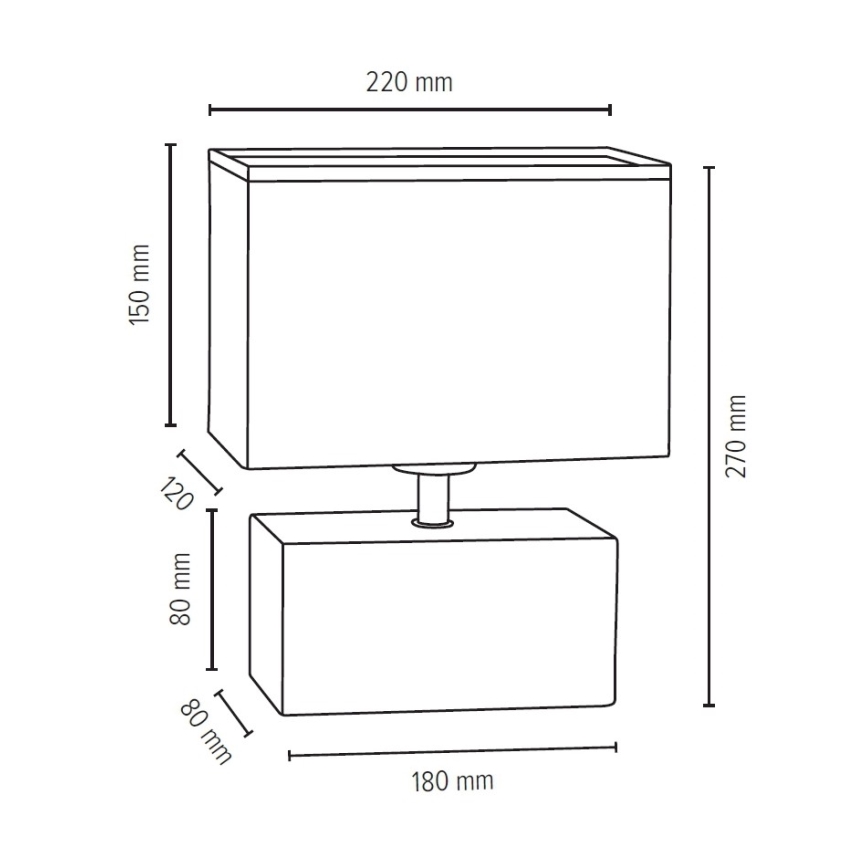 Eπιτραπέζιο φωτιστικό THEO 1xE27/25W/230V δρυς