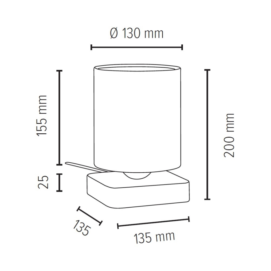 Επιτραπέζια λάμπα JENTA 1xE27/25W/230V
