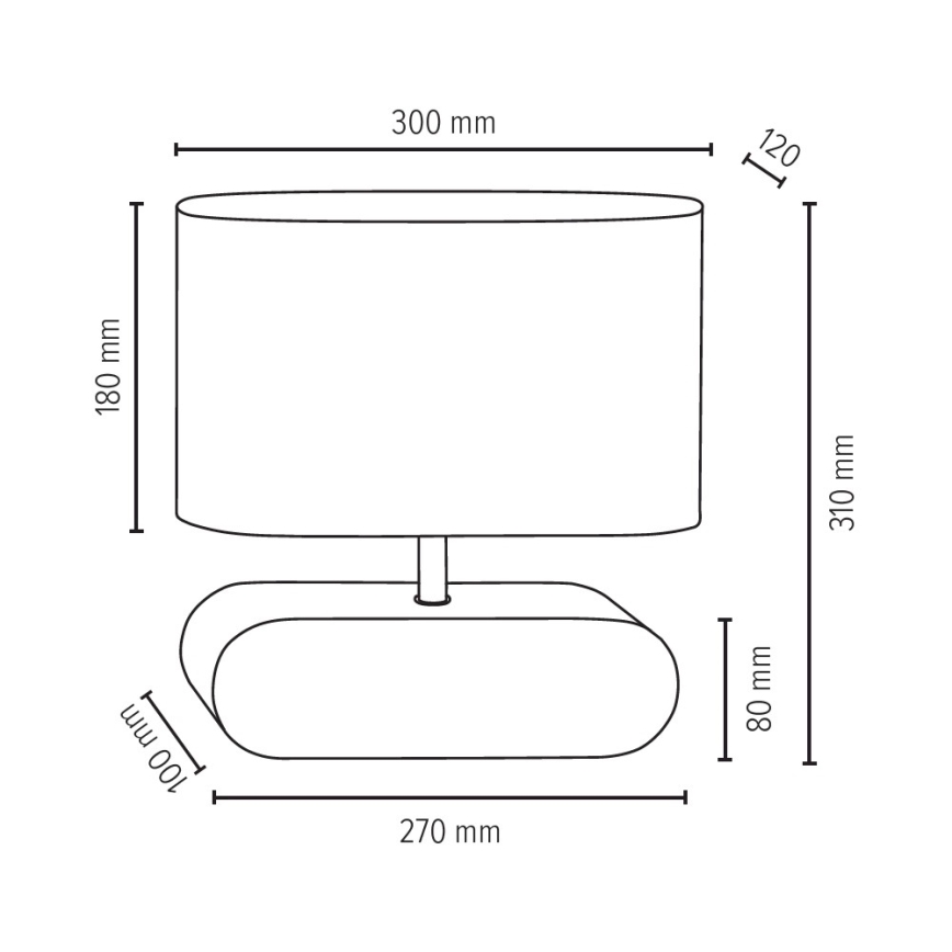 Επιτραπέζιο φωτιστικό MARINNA 1xE27/25W/230V, από δρυ