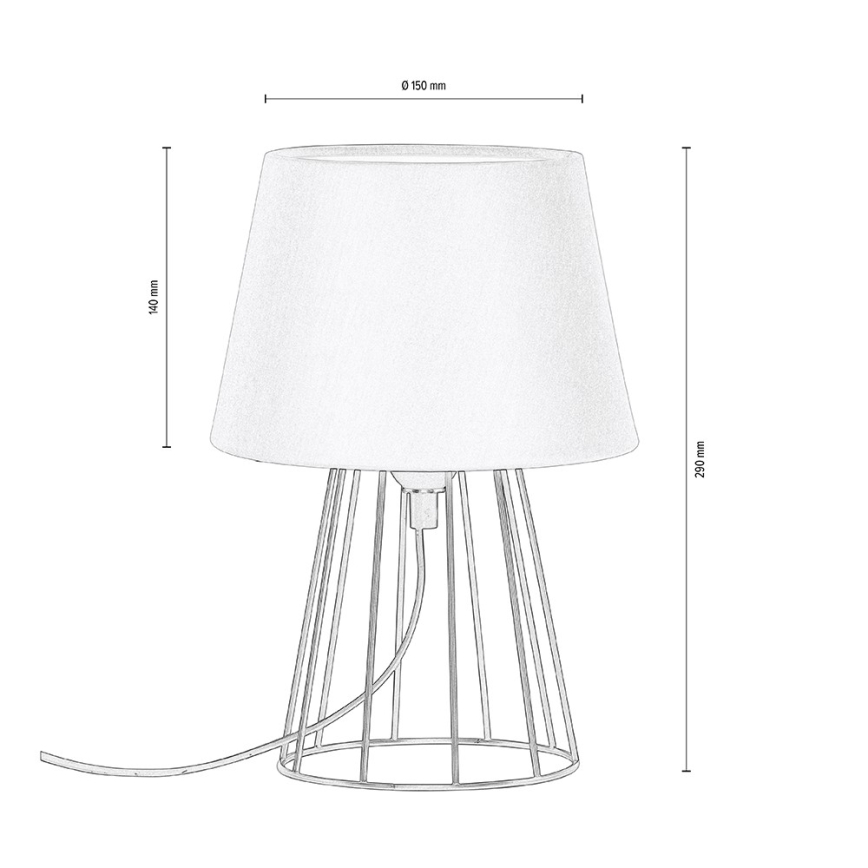 Spot-Light - Επιτραπέζια λάμπα MANGOO 1xE27/40W/230V λευκό/μαύρο