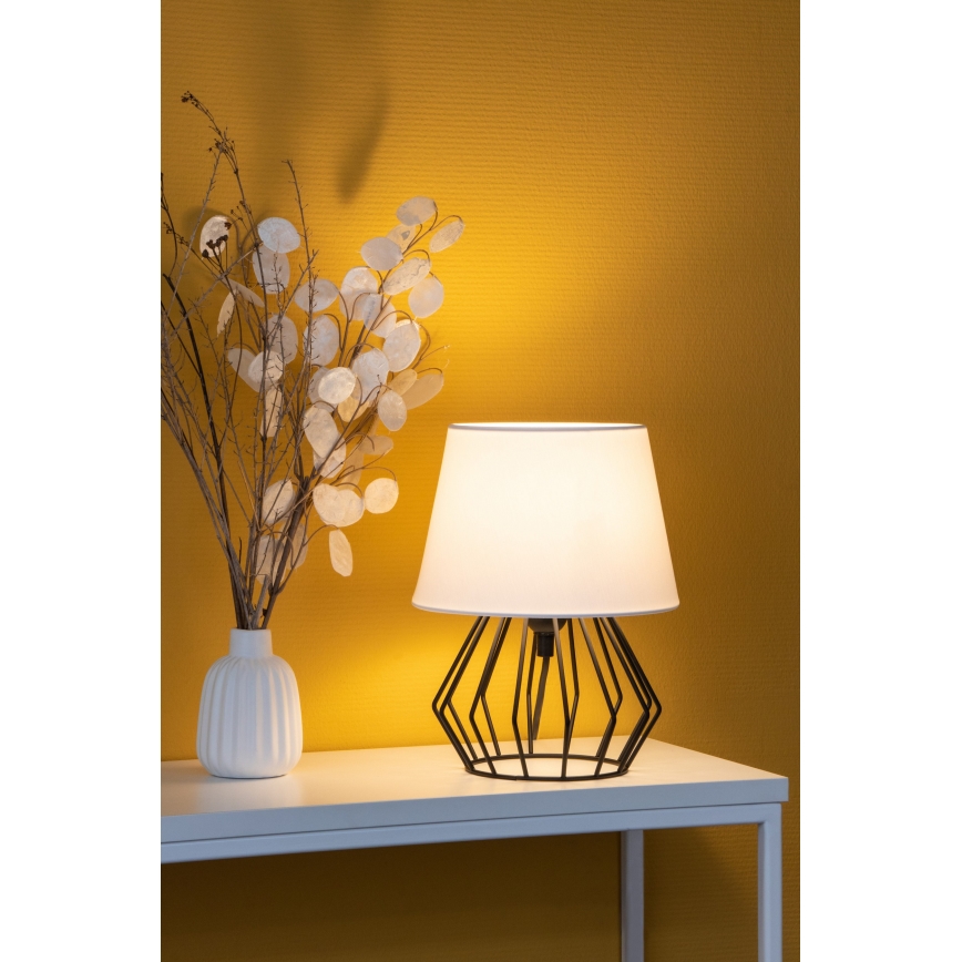 Spot-Light - Επιτραπέζιο φωτιστικό MANGOO 1xE27/40W/230V λευκό/μαύρο