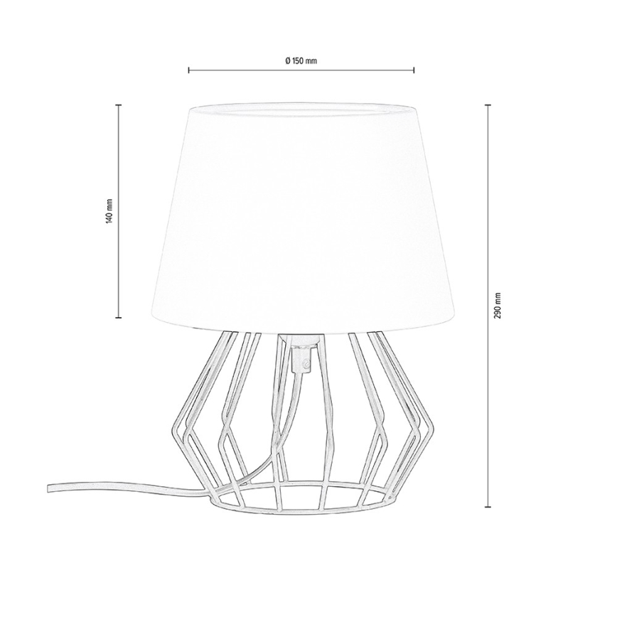 Spot-Light - Επιτραπέζιο φωτιστικό MANGOO 1xE27/40W/230V λευκό/μαύρο