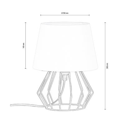 Spot-Light - Επιτραπέζια λάμπα MANGOO 1xE27/40W/230V λευκό/μαύρο