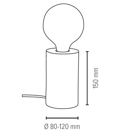 Eπιτραπέζιο φωτιστικό TRABO 1xE27/25W/230V πεύκο