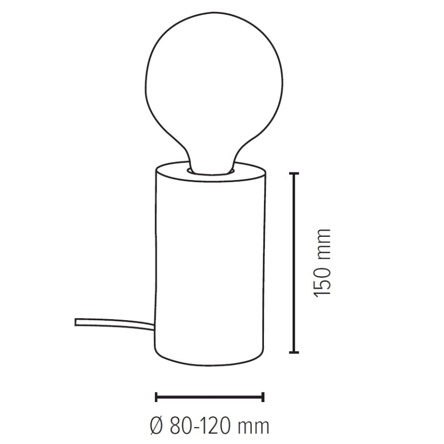 Επιτραπέζιο φωτιστικό TRABO 1xE27/25W/230V - Πιστοποίηση FSC