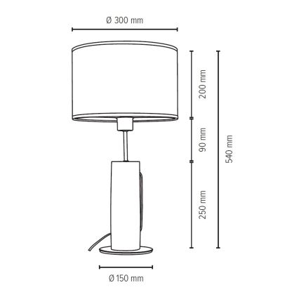 Eπιτραπέζιο φωτιστικό PINO 1xE27/40W/230V πεύκο