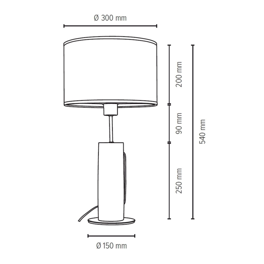 Eπιτραπέζιο φωτιστικό PINO 1xE27/40W/230V πεύκο