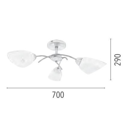 Επιτοίχιο φωτιστικό VILETTA 3xE27/60W/230V