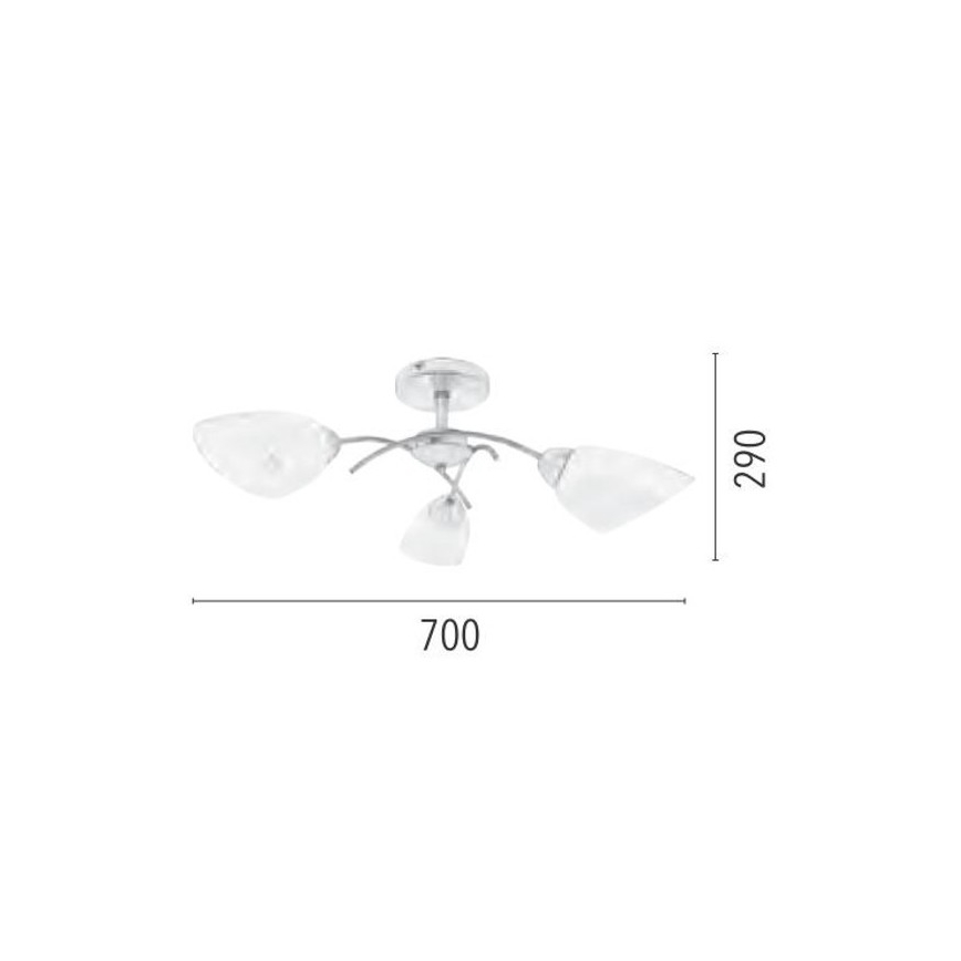 Επιτοίχιο φωτιστικό VILETTA 3xE27/60W/230V