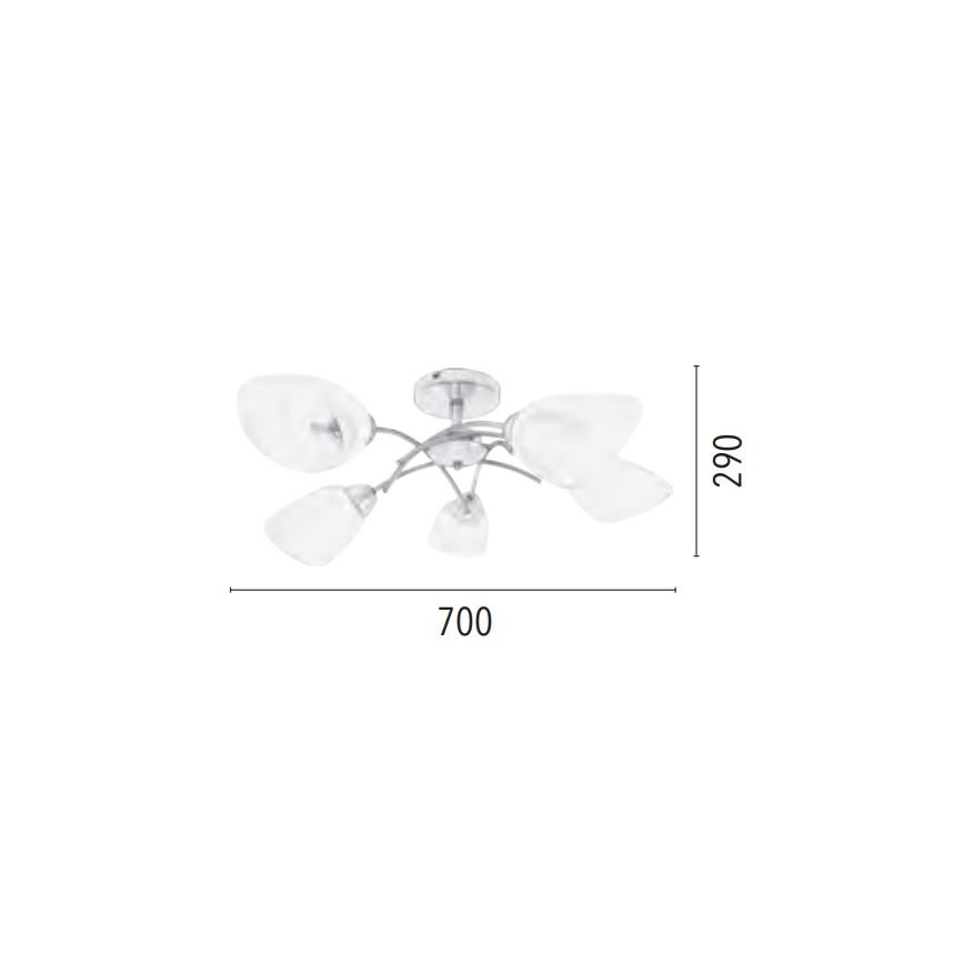 Συνδεδεμένο πολύφωτο VILETTA 5xE27/60W/230V