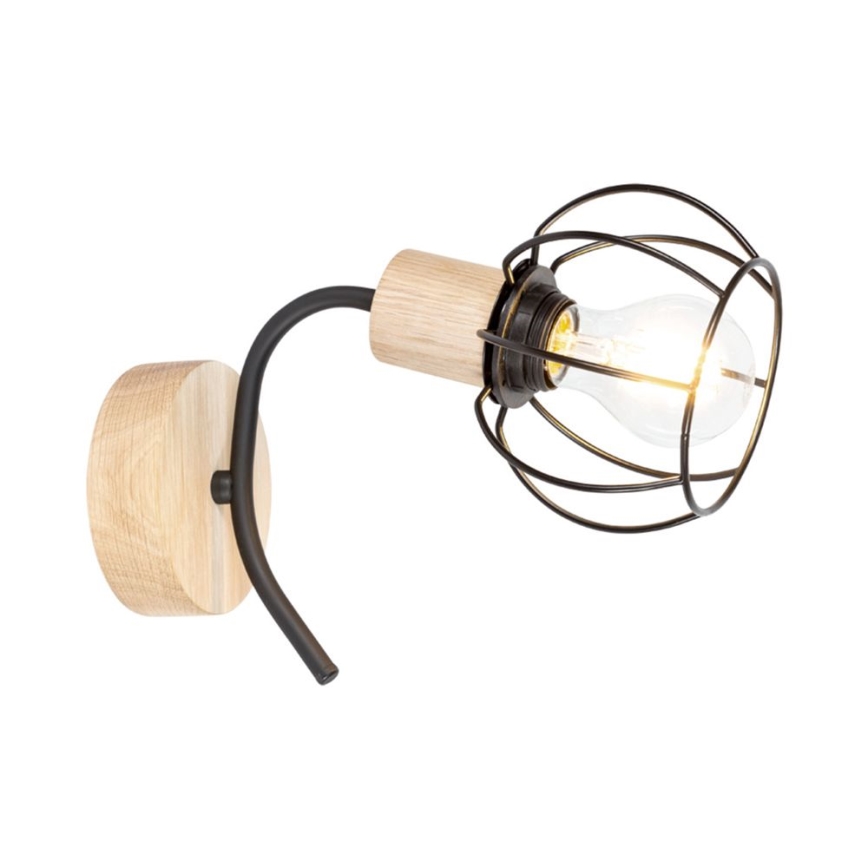 Απλίκα VIVIANE 1xE27/60W/230V, φινίρισμα δρυός