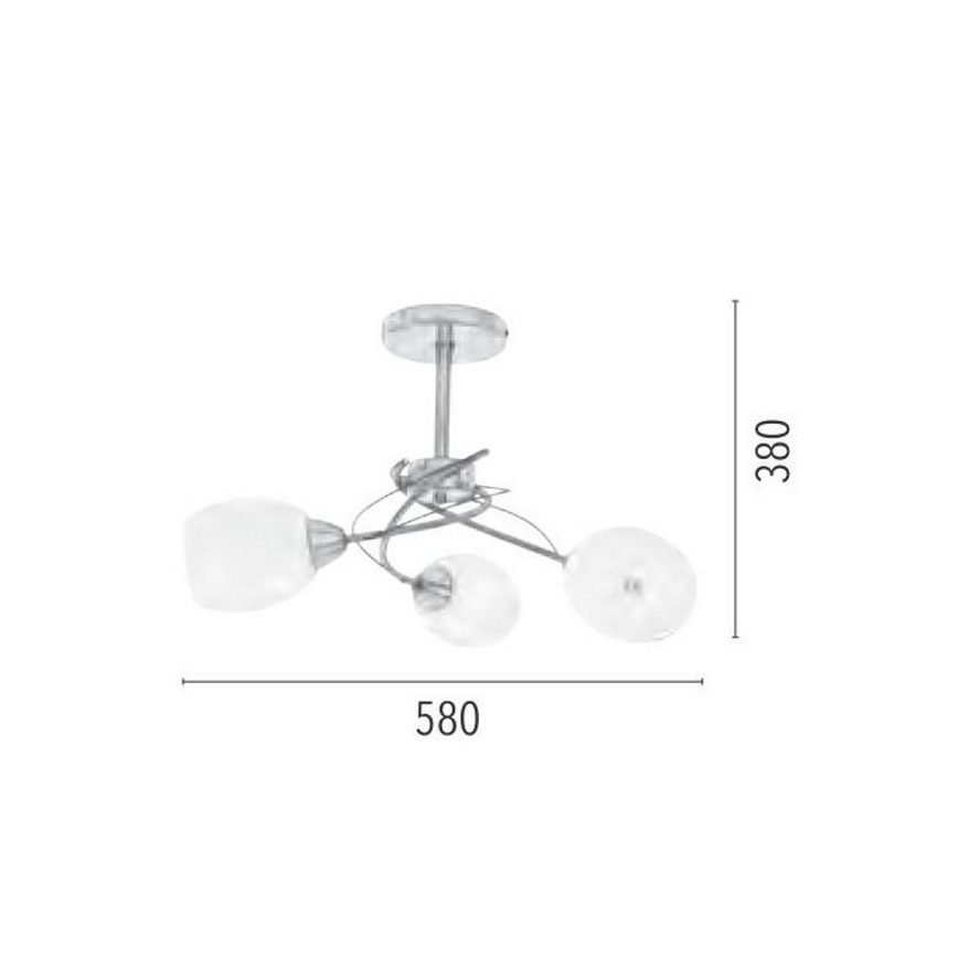 Κρεμαστός πολυέλαιος PISA 3xE27/60W/230V