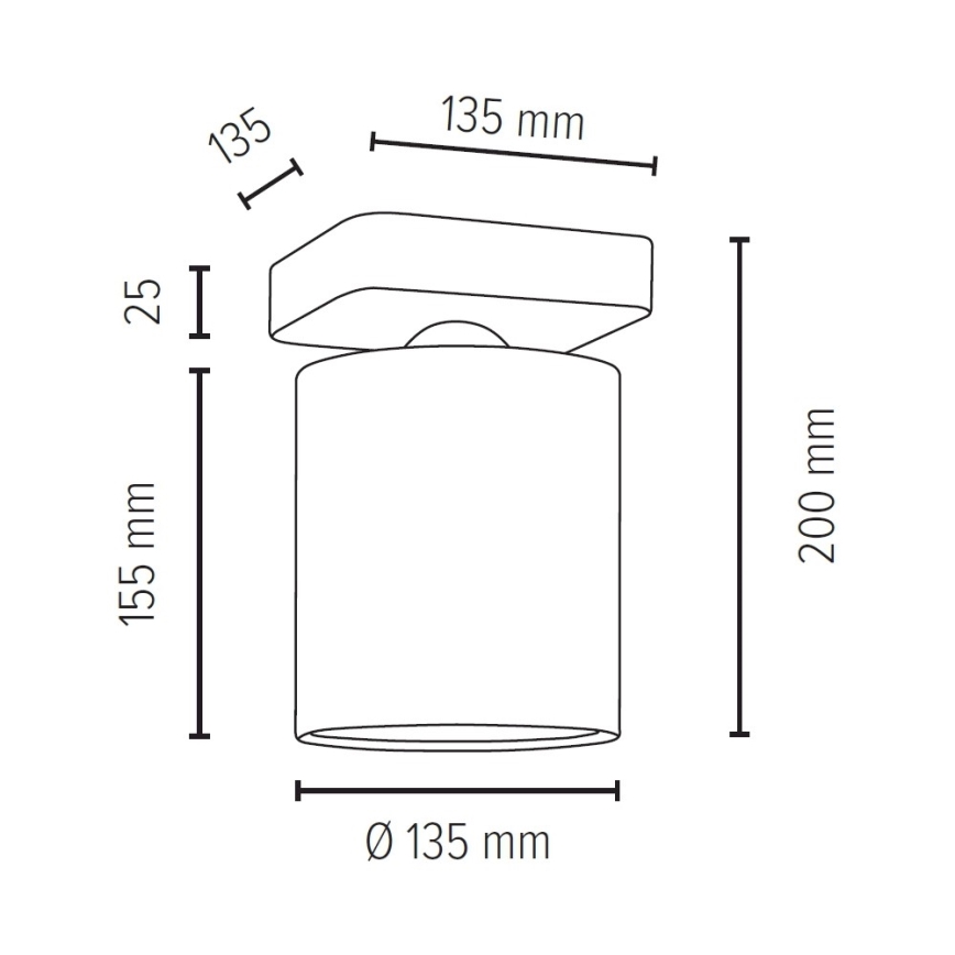 Φωτιστικό οροφής JENTA 1xE27/25W/230V δρυς
