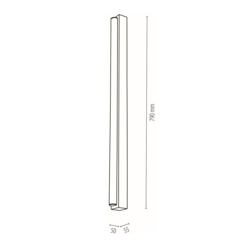 Φωτισμός καθρέφτη μπάνιου LED AQUAVIVA LED/12W/230 79 cm IP44 δρυς