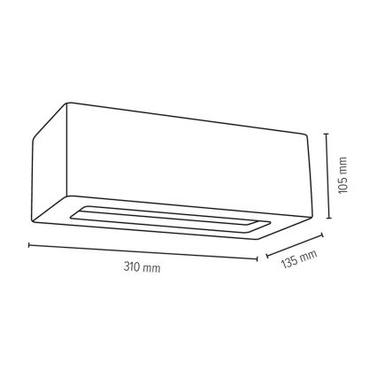 Φως τοίχου BLOCK 1xE27/40W/230V