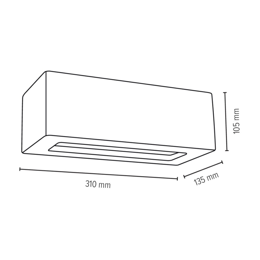 Φως τοίχου BLOCK 1xE27/40W/230V