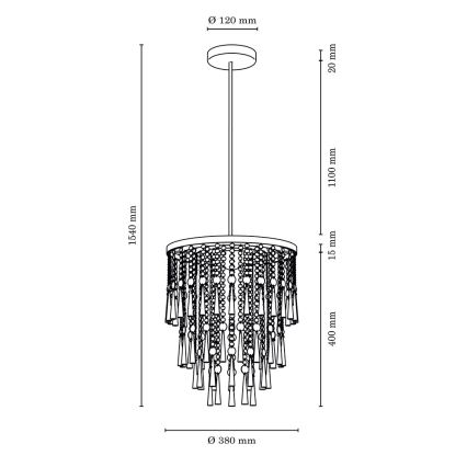 Κρεμαστό φωτιστικό LUXORIA 6xG9/28W/230V