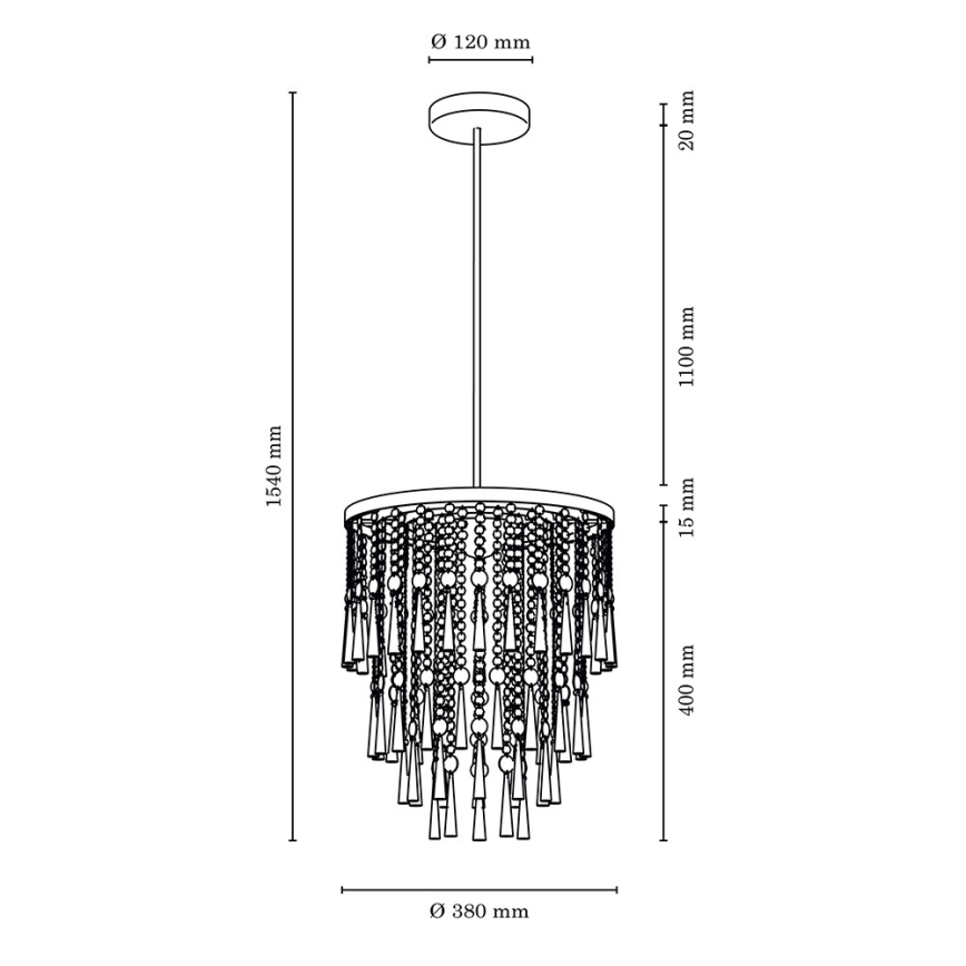 Κρεμαστό φωτιστικό LUXORIA 6xG9/28W/230V