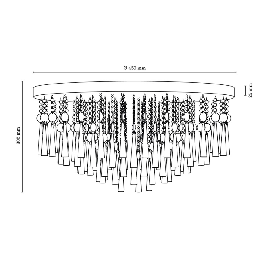 Φωτιστικό οροφής LUXORIA 8xG9/28W/230V