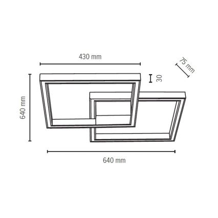 Φως οροφής LED RAMME LED/48W/230V ματ δρυς